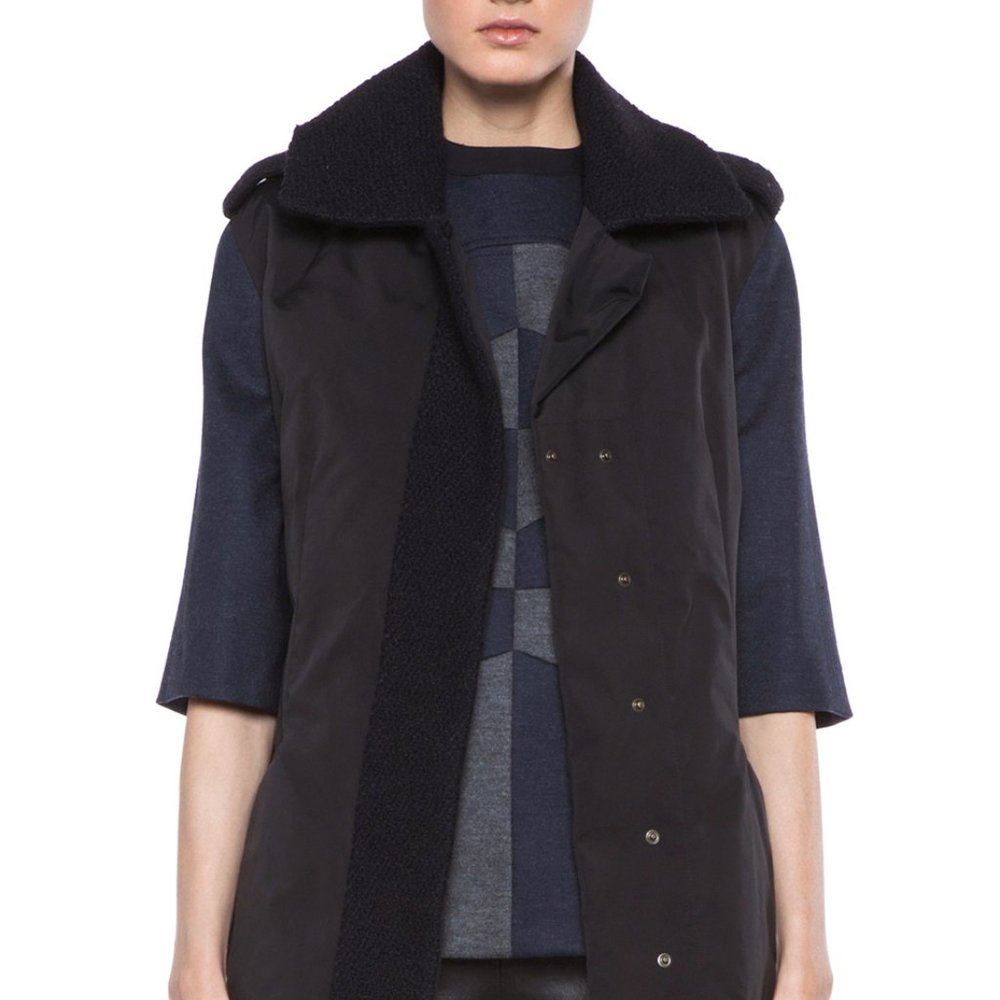 DEREK LAMB DOWN FILLED POLlY & WOOD VEST - SZ 2